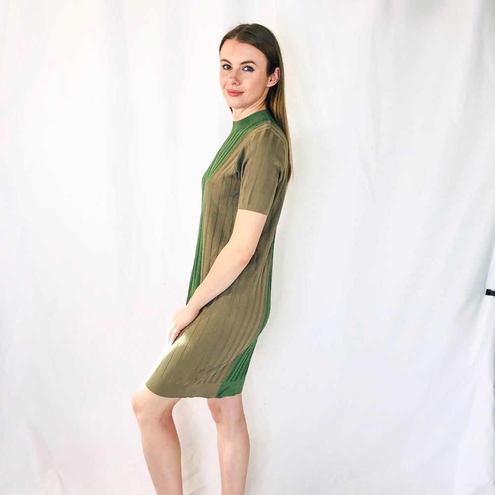 Kerisma Color Block Ribbed Mini Dress Knit M 0220 - Picture 3 of 6